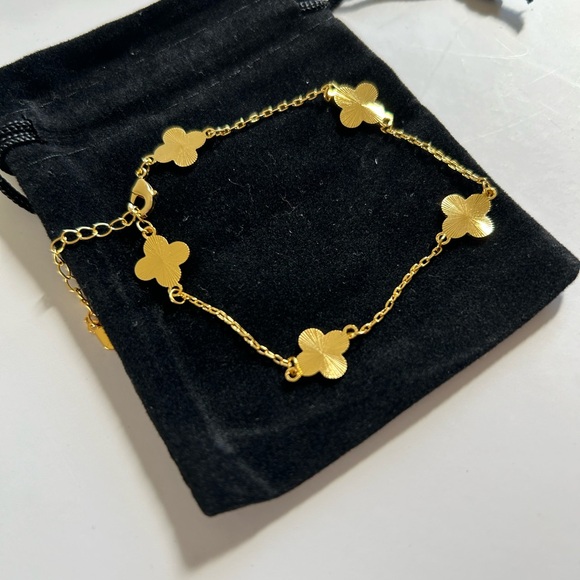 Four leaf clover bracelet Gold - Picture 4 of 4